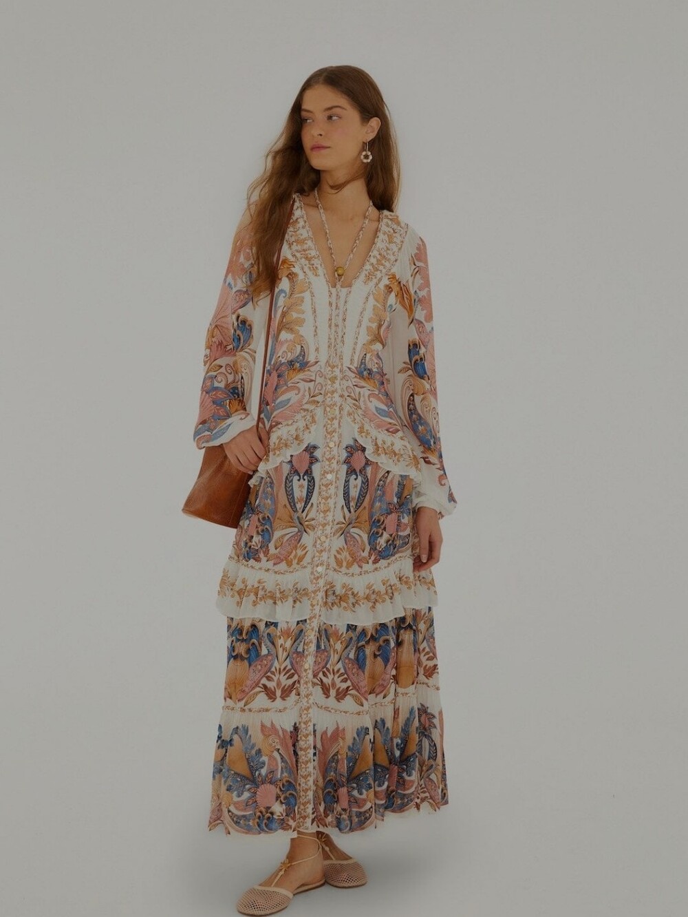FARM Rio SEA Garden Braid Maxi Dress
